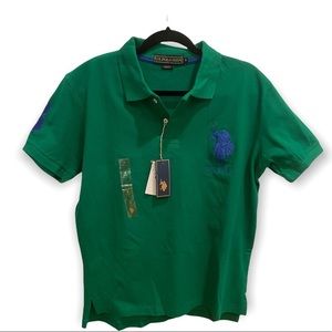 US Polo Assn Green Men’s Polo T-Shirt Small